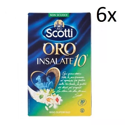 6x Riso scotti Oro Insalate superfeiner Reis 1 Kg Italienisch Parboiled