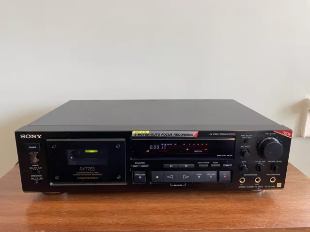 Sony Stereo Cassette Deck Recorder TC-RX77ES PARTS ONLY POWERS ON HX Pro Dolby