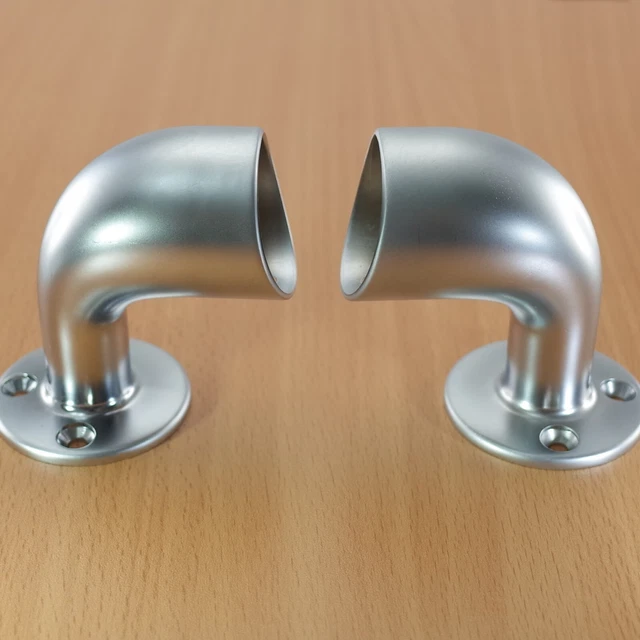 (Lote de 2) Tapa de extremo de metal para pasamanos de 32 mm