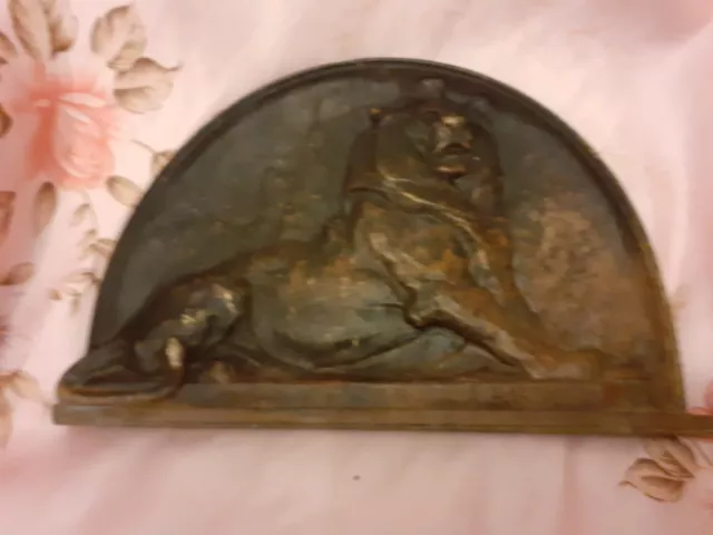 plaque bronze " Le lion de BELFORT " par Auguste BARTHOLDI 23 cm x 15 cm