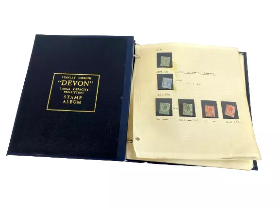 Stanley Gibbons Devon Stamp Album with Gibraltar Stamps 1886-1975 Charity