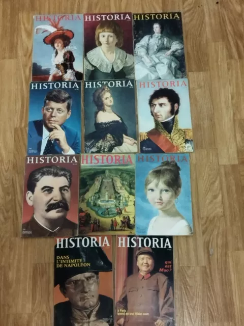Magazines Historia - Lot De 11 - De 1964 À 1969- Historiographie -  Collection
