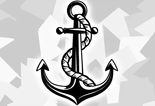 1x Aufkleber Maritim Anker Segelboot Rettungsring Steuerrad Kompass Anchor Segel