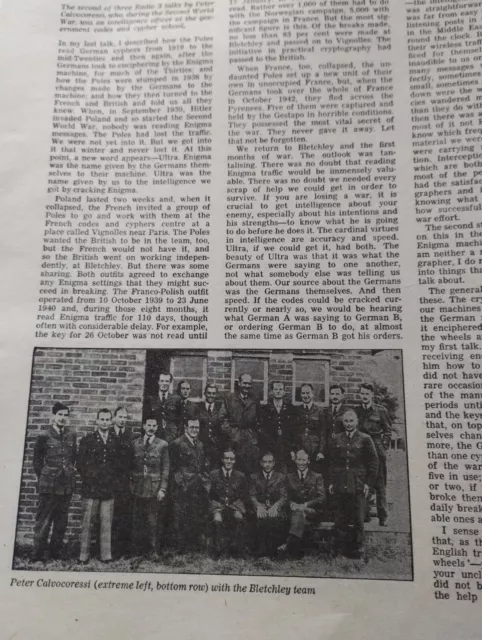 L1y Epmera 1977 Article When Enigma Yielded Ultra Bletchley Park By Calvocoressi