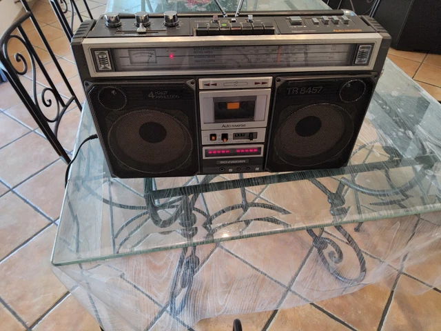 Poste Radio Cassette Schneider TR8457 – Ghettoblaster Boombox Vintage, Pour Pièces