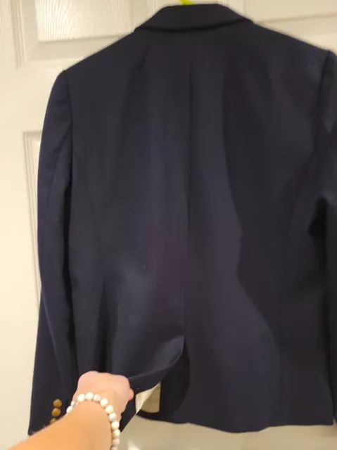 J Crew Factory Sz 8 Navy Blue Keating Blazer Jacket 28639 2