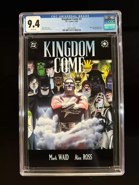 Kingdom Come #3 CGC 9.4 (1996) Return of Captain Marvel - Wraparound - Alex Ross