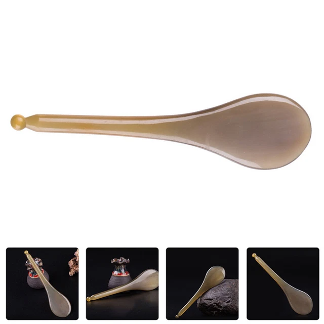 1 pieza Gua Sha Yak Horn Massage Board Punto de Acupuntura Rascado Cara Cuerpo