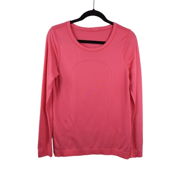 Lululemon Womens Swiftly Tech Tee Long Sleeve Relaxed Fit Size 6 Pink