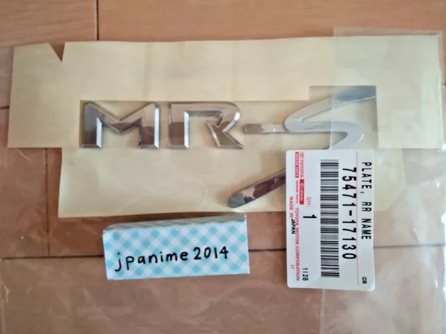Genuine Toyota MR2 Spyder MRS Rear Emblem Badge Chrome MR-S ZZW30