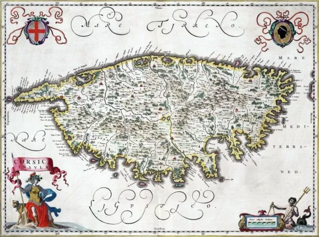 Reproduction carte ancienne - La Corse 1663