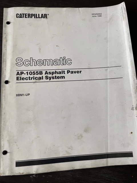 CATERPILLAR AP-1055B PAVER Electrical Schematic Manual Wiring Diagram