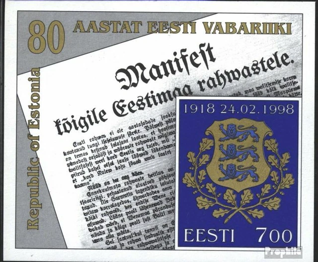 Briefmarken Estland 1998 Mi Block11 gestempelt