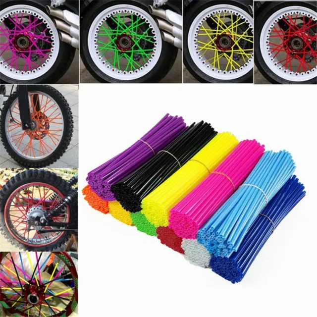Bike Cycle MTB Wheel Rim Spoke Shrouds Wraps Skins Covers 11 Colors