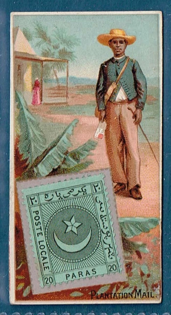 N85 Duke tobacco cigarette card Postage Stamps Plantation Mail Ex