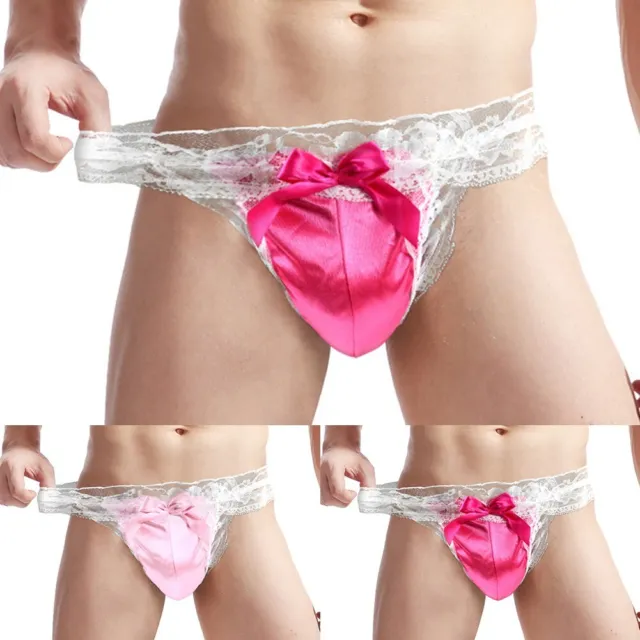 DELICATE LACE TRIMMED Sissy Panties Smooth Satin Low Rise Men's Underwear  £6.22 - PicClick UK