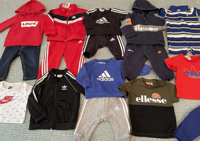 Baby Boys Designer Clothes Bundle age 0-3 to 9-12 months (adidas,nike,ellesse)