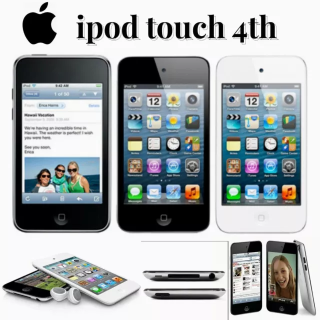 Apple iPod Touch 4ta Generación 64G-32GB Negro/Blanco-100% FUNCIONA, Buen Estado