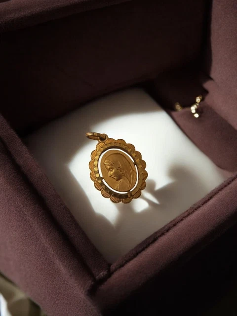 Pendentif Vintage Ancien Plaqué Or Napoléon II - Médaille Collection Empereur, Occasion Avec Traces D'usure