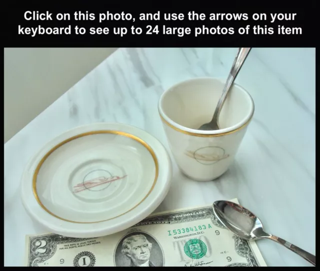 WINGED STREAMLINER UNION PACIFIC Railroad UPRR Demi DEMITASSE CUP SAUCER SPOONS
