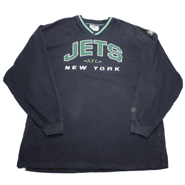 Vintage Lee Sport Sweatshirt New York Jets NFL Jersey Football USA Jumper - XL