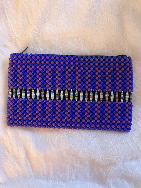 Clutch, Beautiful Beaded Handbag For Woman.