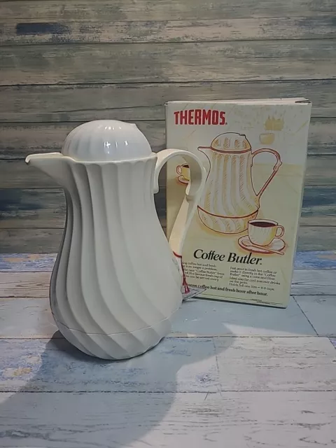 Brand New Excellent Vintage Thermos Coffee Butler Insulated Jug Pot Boxed