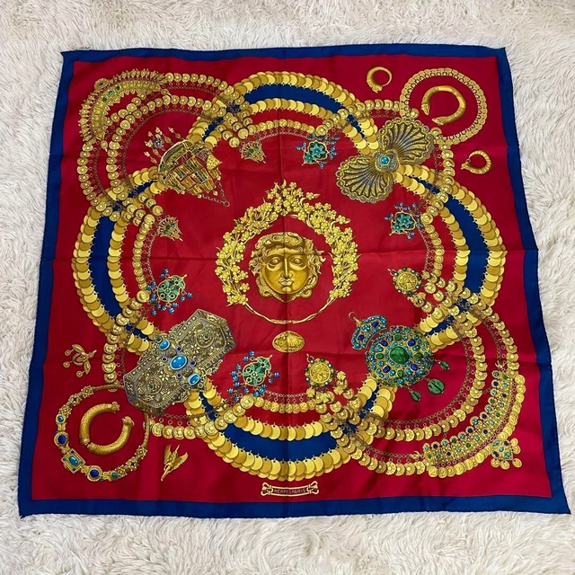 HERMES Carre 90 KOSMIA Universe Silk Scarf F/S