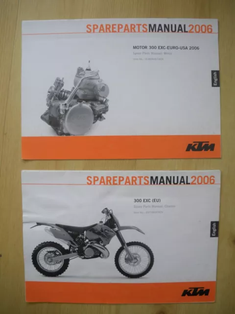 KTM 300 EXC 2006 EURO-USA Spare Parts Manual Motor/Engine & Chassis ENGLISH