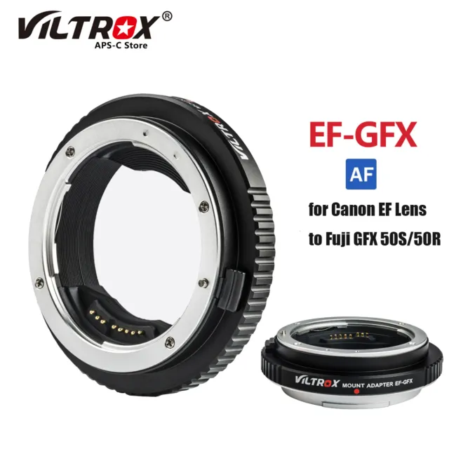 VILTROX EF-GFX AF Lens Adapter for Canon EOS EF/EF-S Lens to Fujifilm GFX Camera