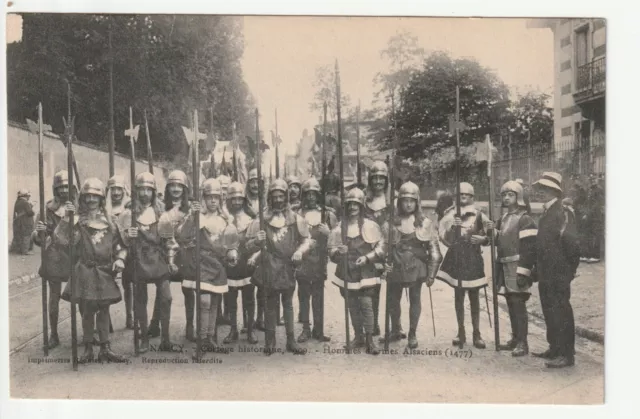 NANCY - CPA 54 - Cortège Historique 1909 - Hommes d' Armes Alsaciens