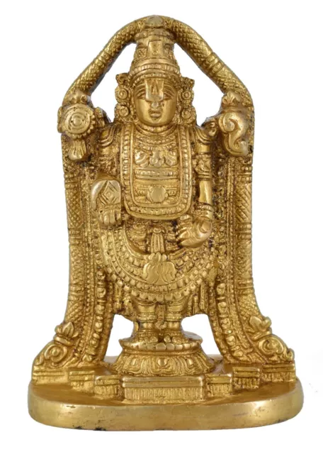 Whitewhale Brass Tirupati Balaji Idol for Home | Hindu God Venkateswara Idol