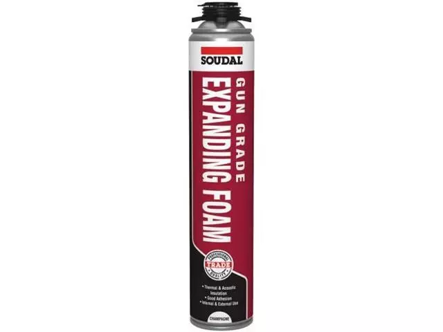 Soudal Trade High Gap Filler Pistole Qualität Expansionsschaum PU Gunfoam Champagner 750ml