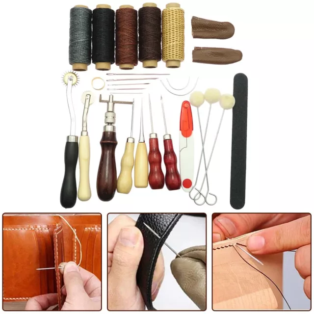 For Custom Leather Works Clothes Designers Hand Stitching Punch Carving