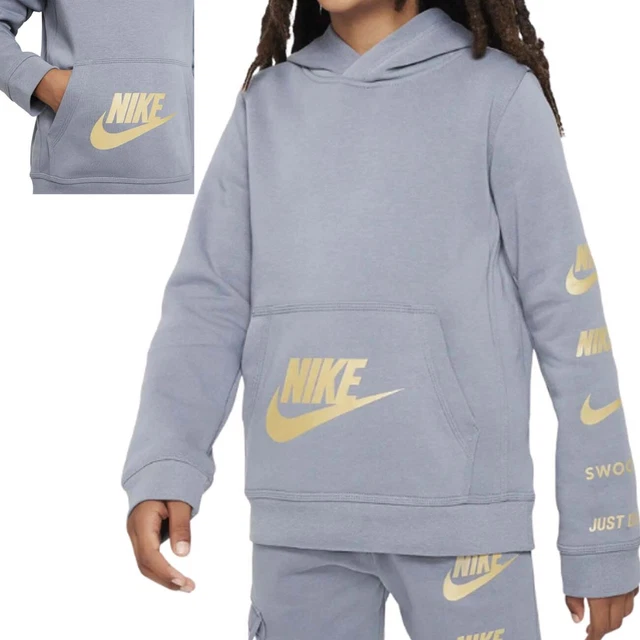 Felpa Nike Ragazzi Fn7724 065 Sportwear Cotone Felpato