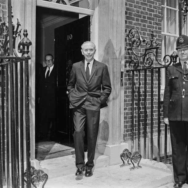 BRITISH CONSERVATIVE PRIME Minister Alec Douglas-Home leaves 1960s OLD ...