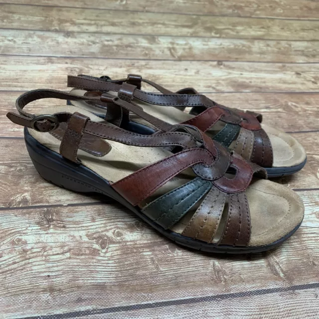 EARTH ORIGINS "Tiffany" Women's Size 8.5M Open Toe Leather Sandals Strappy