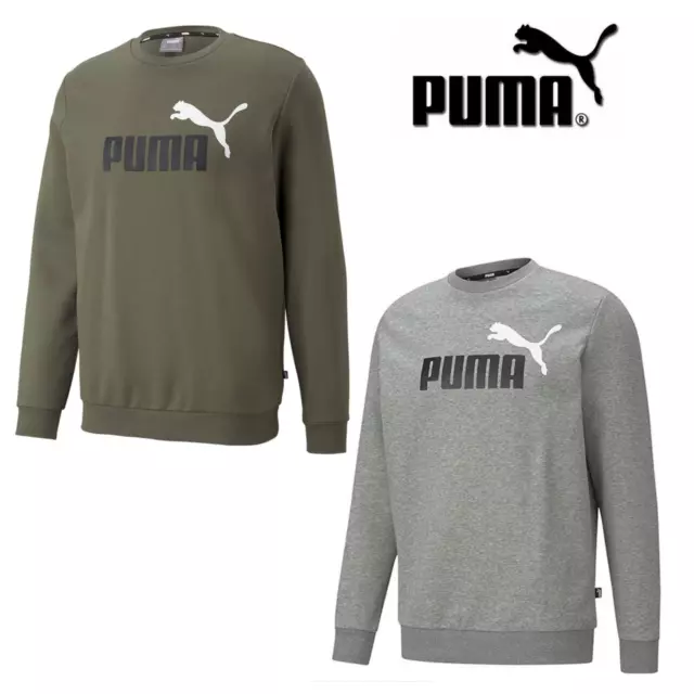 Puma ESS+ 2 Col Big Logo Crew FL Herren Pullover Sweatshirt Pulli Shirt 586762