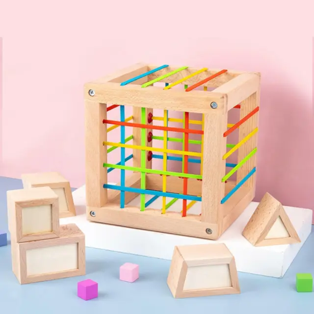 Giocattoli a forma di blocco Montessori per bambini unisex, ragazzi e