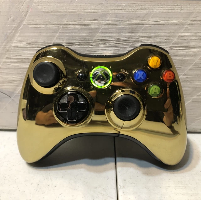 Microsoft Xbox 360 Limited Edition Chrome Gold Wireless Controller OEM, TESTED! Microsoft Xbox 360 Limited Edition Chrome Gold Wireless Controller OEM, TESTED!