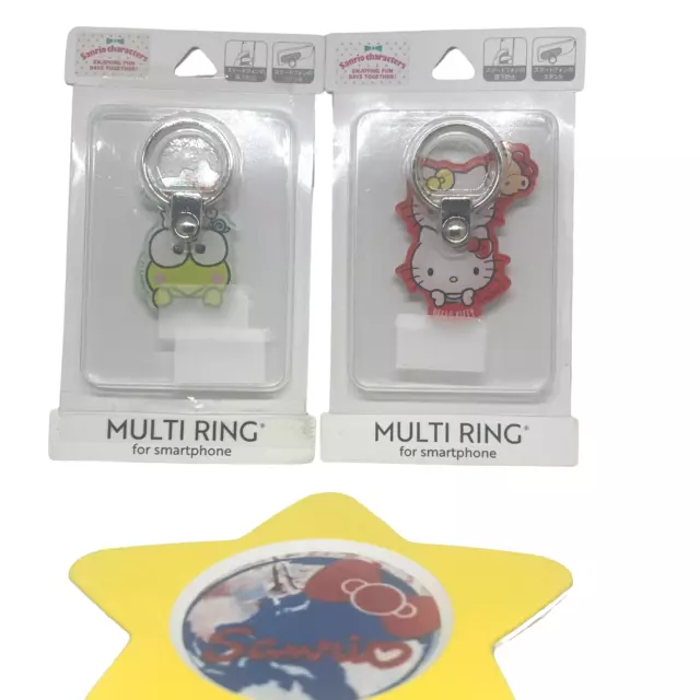 Sanrio Hello kitty Kerokero keroppi frog smartphone ring JAPAN limited 2 SET