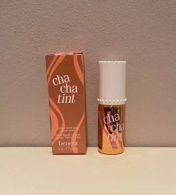 Benefit Cha Cha Tint Mango Tinted Lip & Cheek Stain 6ml BNIB AUTHENTIC