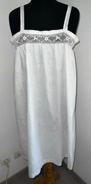Ancienne chemise de jour / nuit en coton et dentelle  époque 1900