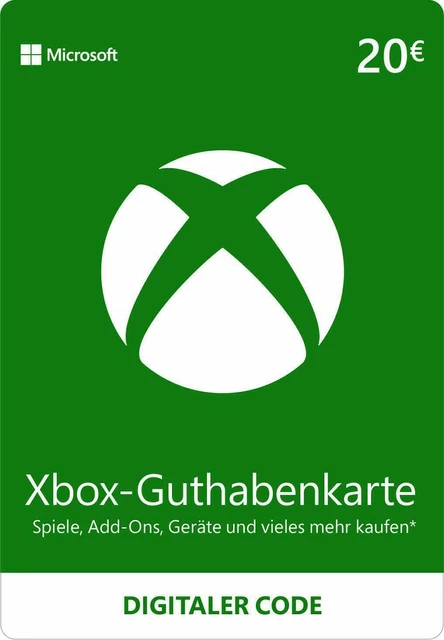 €20 Euro Xbox Live Card - 20 EURO Guthaben MS Xbox Live Digital Code - EU