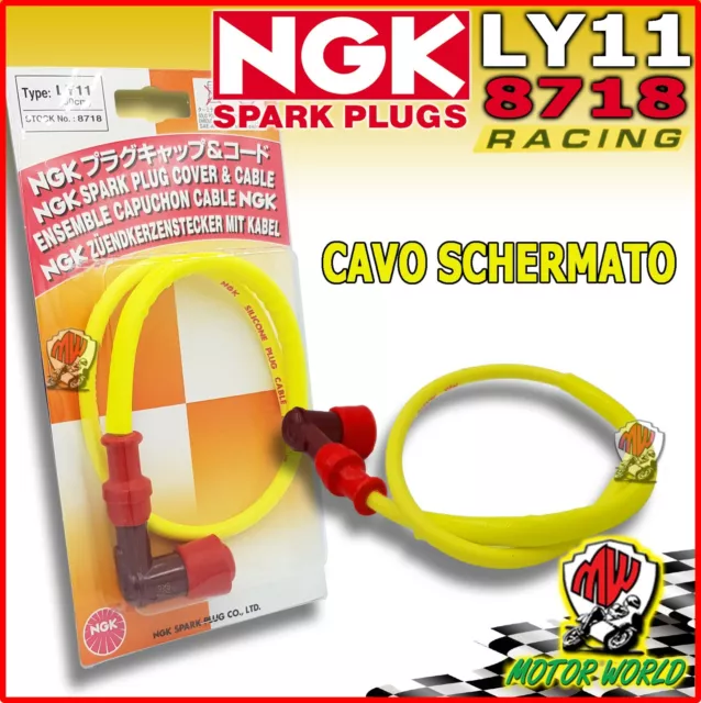 Câble Bougie NGK Silicone Pipe Rouge Fil Jaune Vespa Px Special Pk 50 125 150