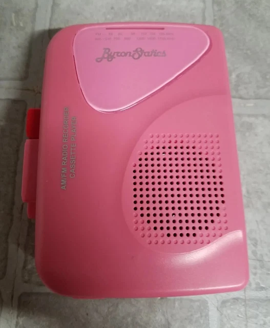 BYRON STATICS PORTABLE AM/FM Radio Recorder Cassette Player NO