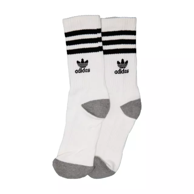 Adidas Kids Crew Socks 1-Pair White Size L 5041