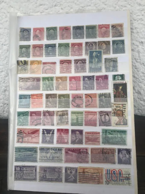 USA – 120 Briefmarken (Lot 1 aus Jahrgängen 1894 - 1968)