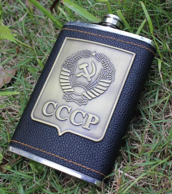 8 oz Hip Flask Liquor Cap Flagon Wine Bottle Alcohol Steel Flask+Funnel Black 2