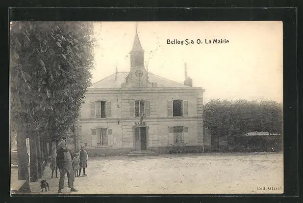 CPA Belloy, La Mairie 1917
